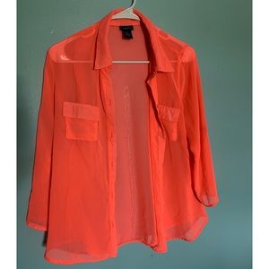 Rue 21 sheer coral top